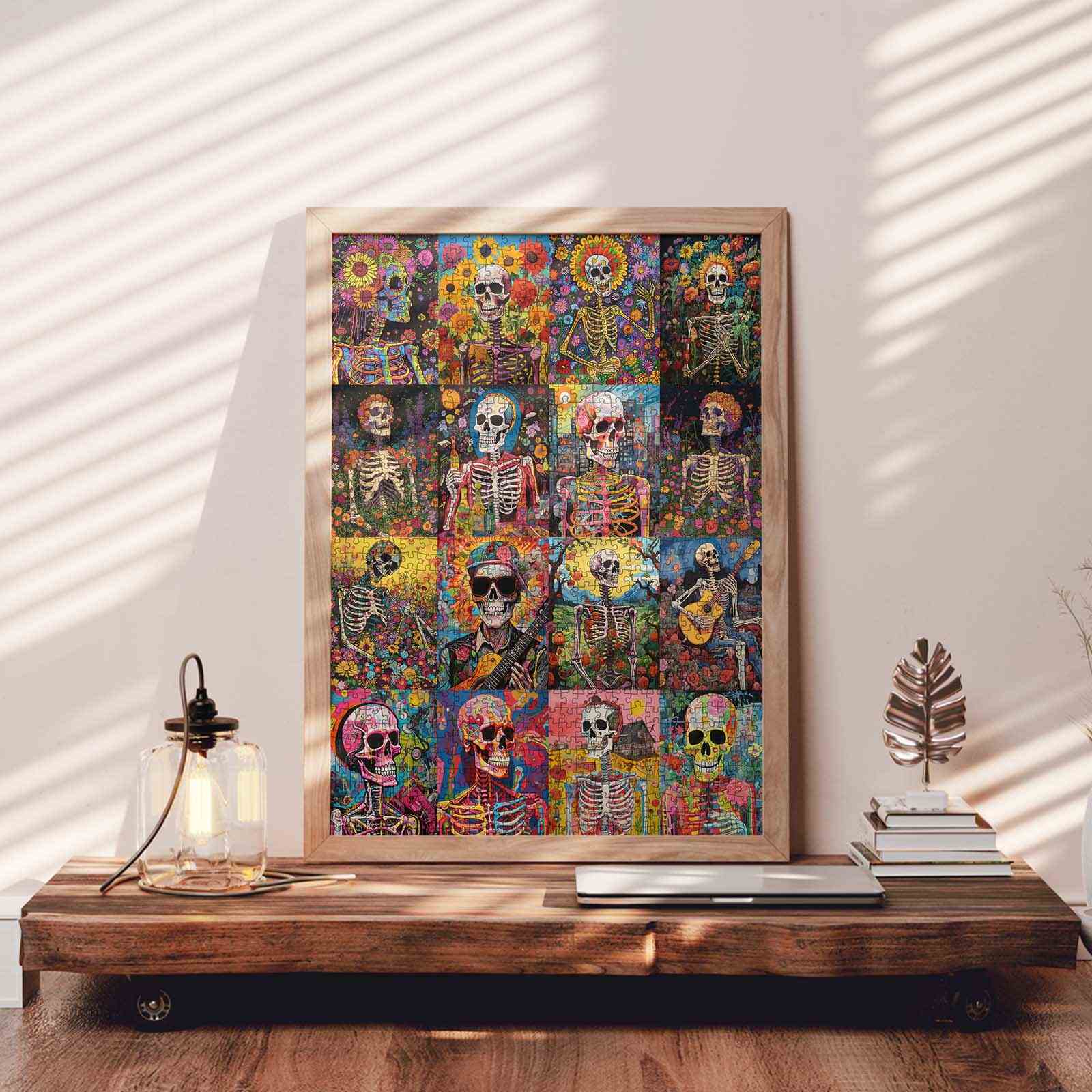 tucocoo-colorful-skeleton-collage-puzzle-1000-teile-skelett image 3