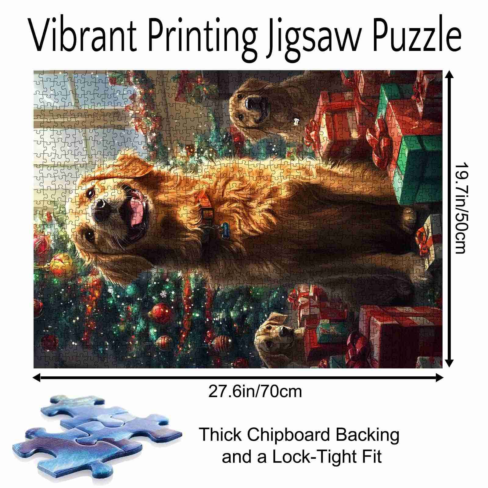 tucocoo-jigsaw-puzzles-golden-retriever-christmas-puzzle-1000teile image 5