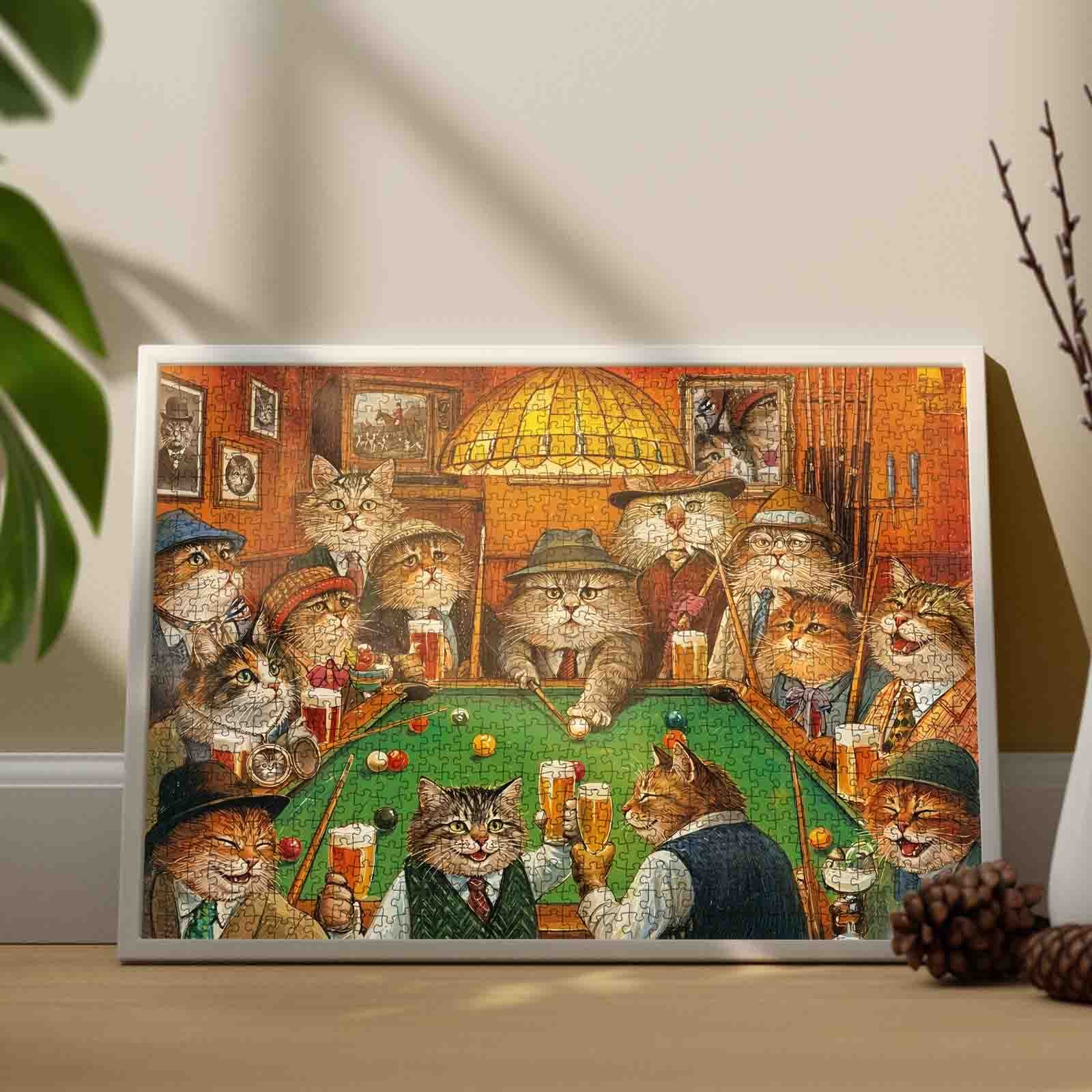 tucocoo-jigsaw-gentlemen-cats-puzzle-1000-teile-billard image 4