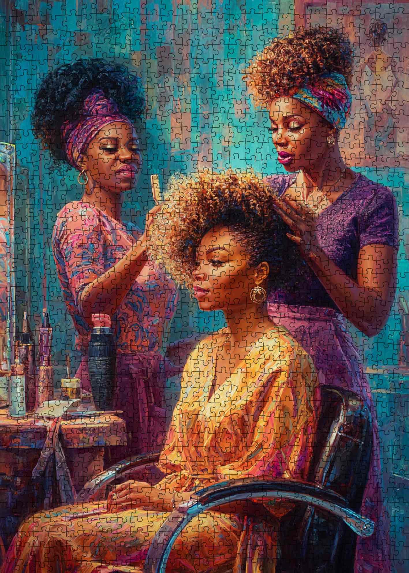 tucocoo-hair-salon-puzzle-1000-teile-frauen-portrait image 2