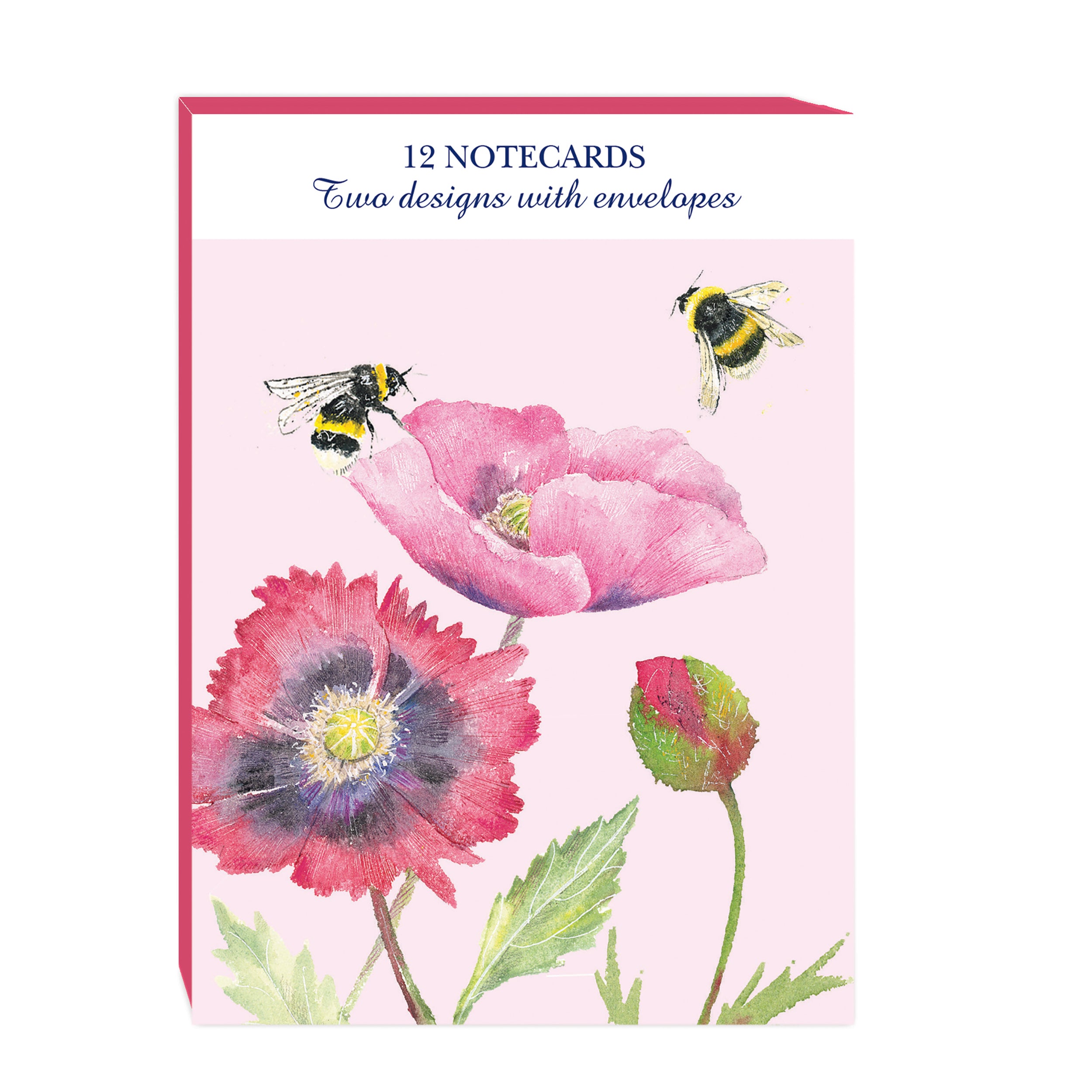 otter-house-beautiful-blooms-mohn-notizkarten-12er-set-a6 image 1
