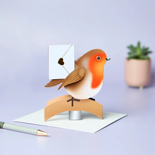 otter-house-special-delivery-gru-karte-robin-rotkehlchen-3d image 1