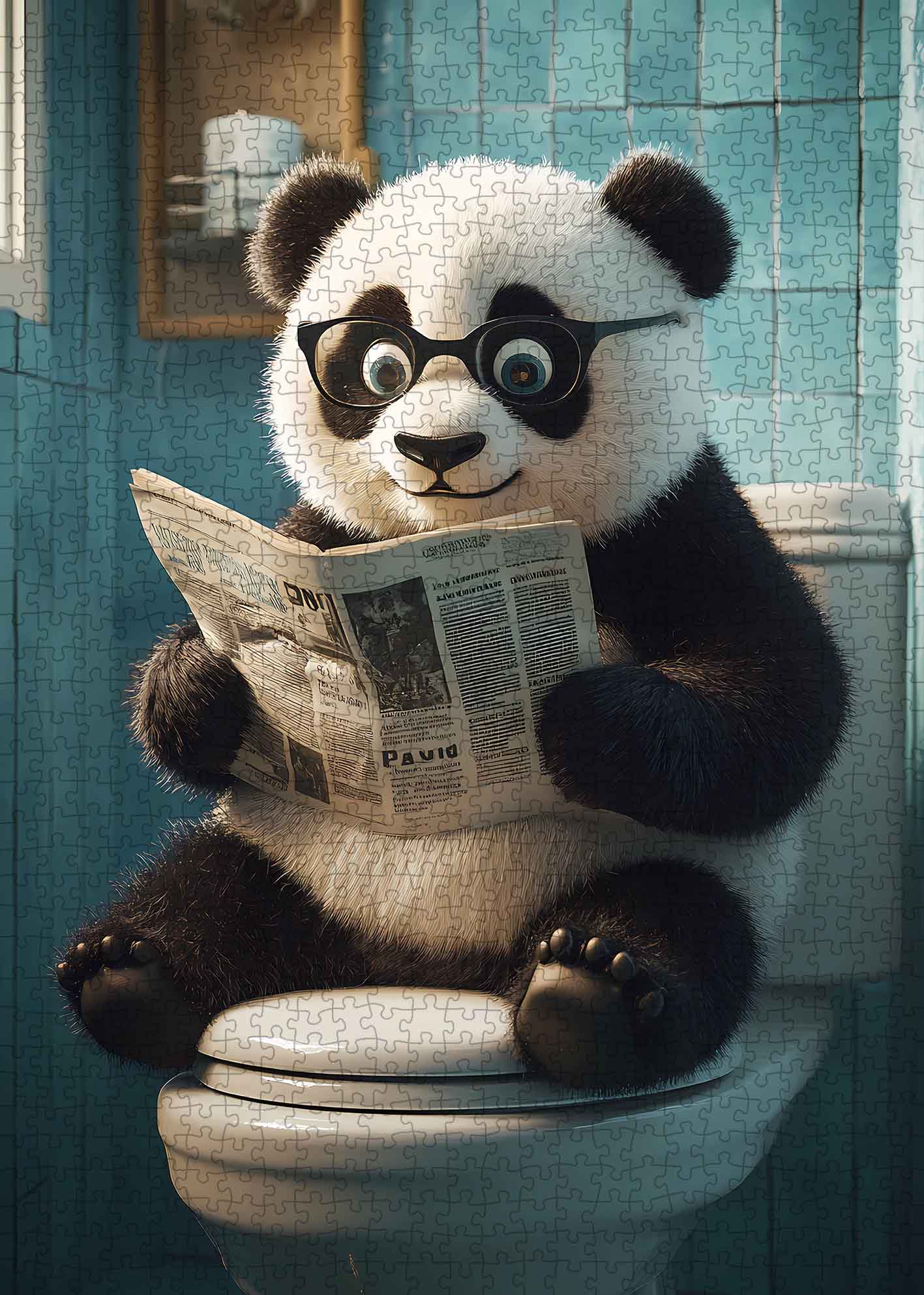 tucocoo-panda-reading-puzzle-1000-teile-tiere image 2