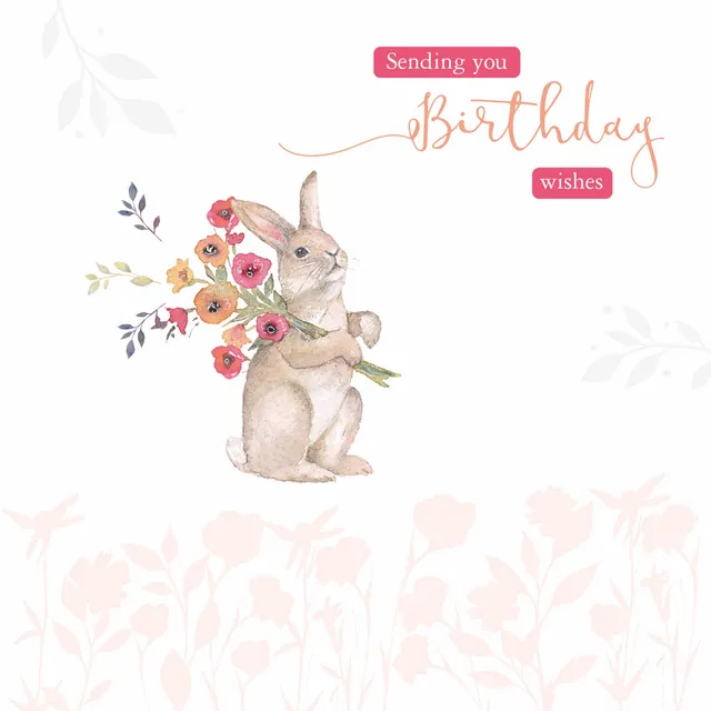 otter-house-say-it-with-flowers-bunny-gru-karte-hase-blumen image 1
