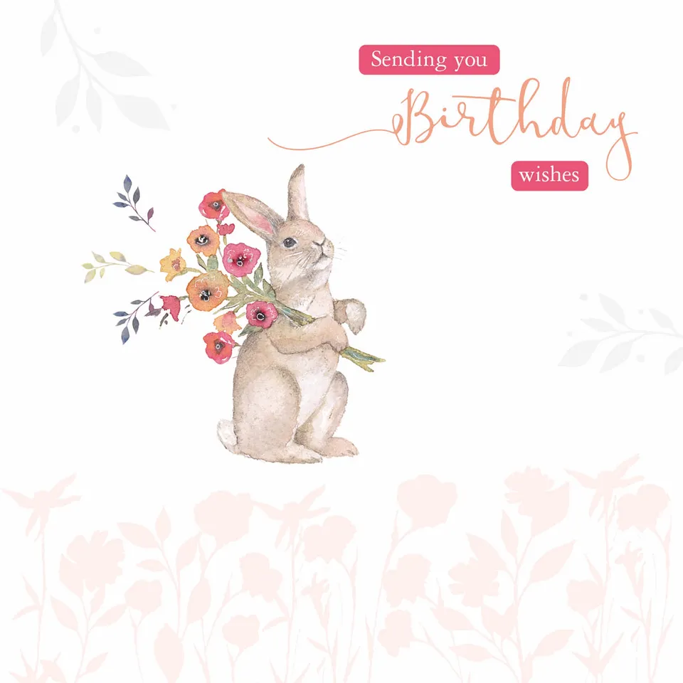 otter-house-say-it-with-flowers-bunny-gru-karte-hase-blumen image 1