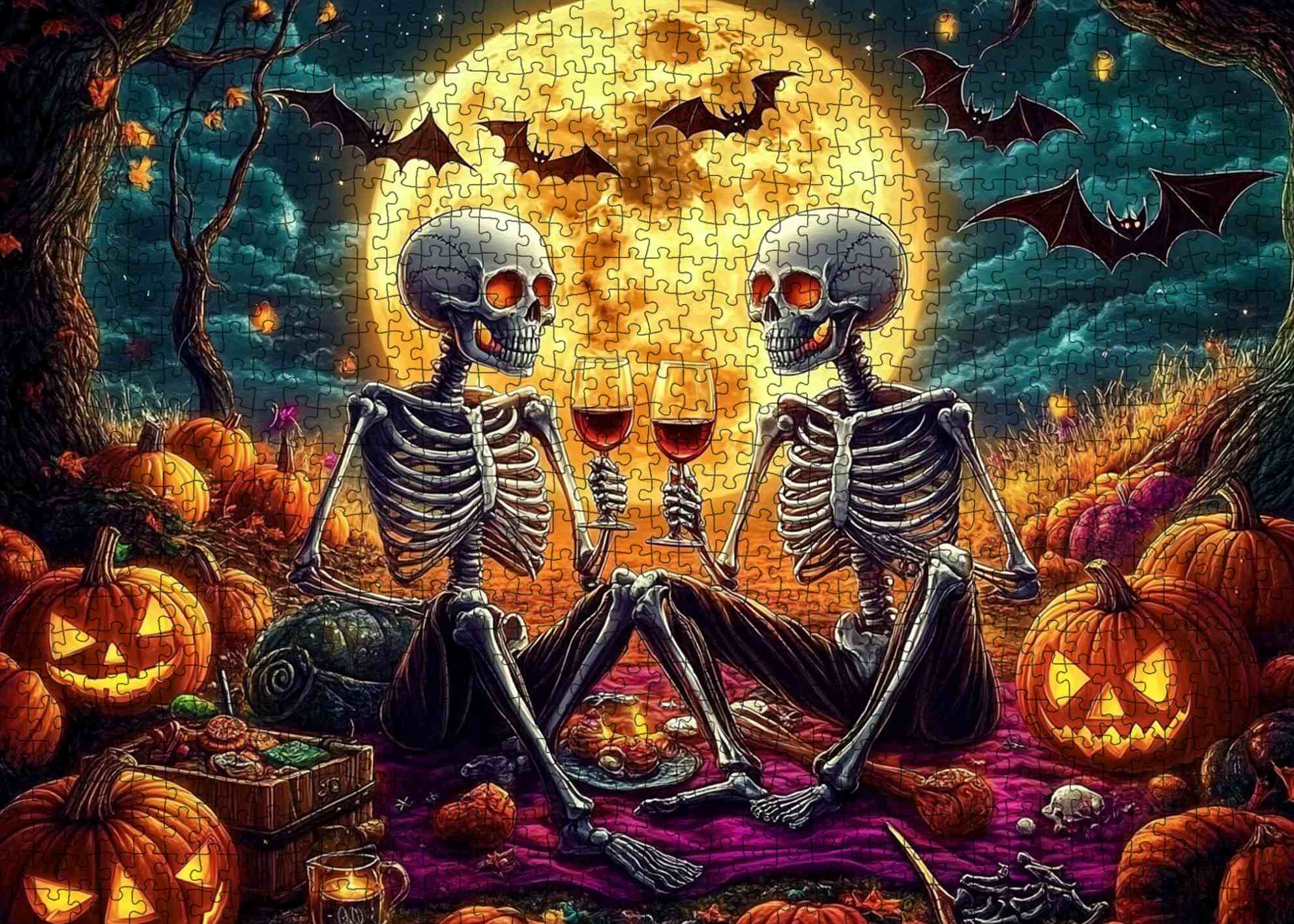 tucocoo-jigsaw-moonlit-skeleton-halloween-toast-puzzle-1000-teile-skelett image 2