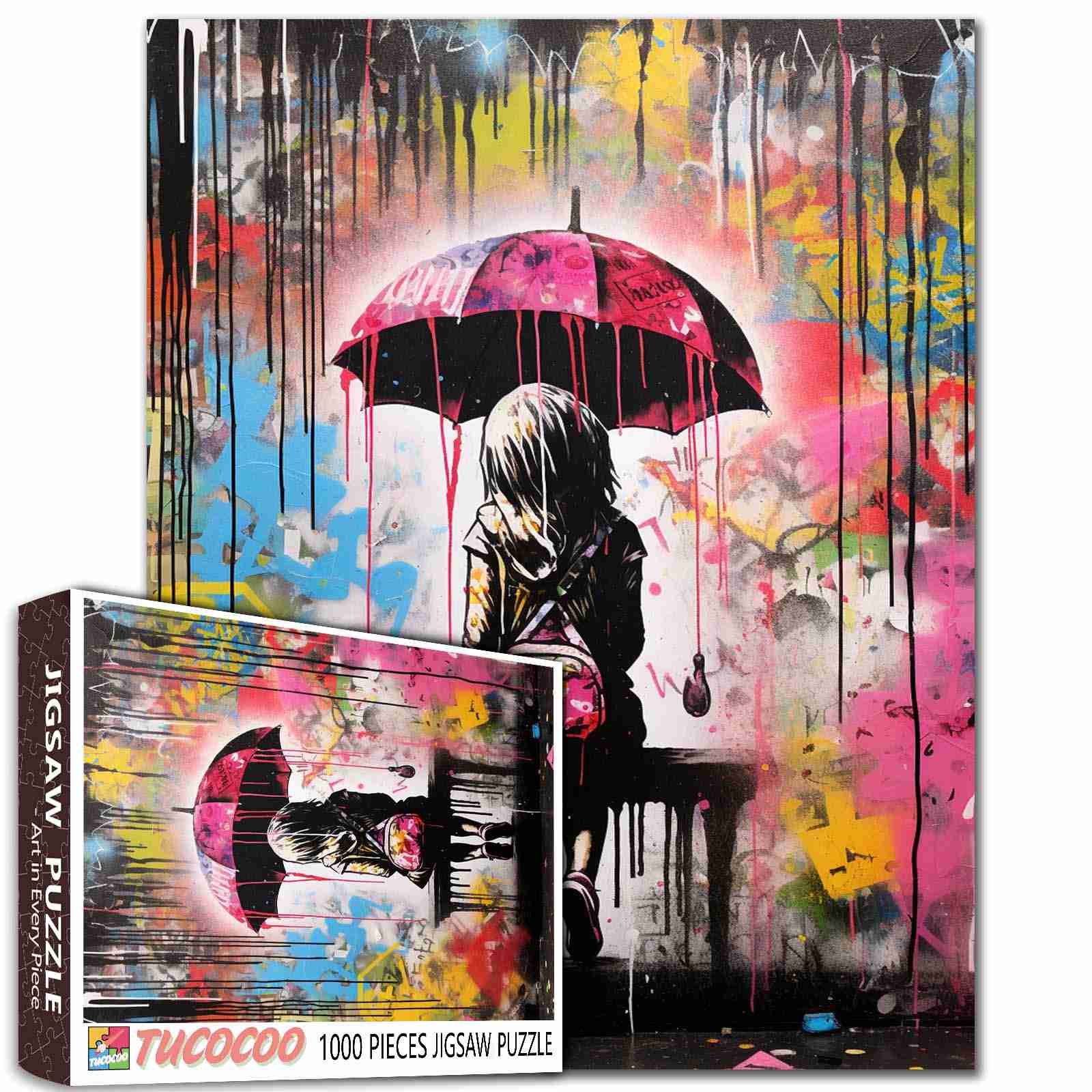 tucocoo-jigsaw-puzzles-girl-with-umbrella-puzzle-1000-teile image 1