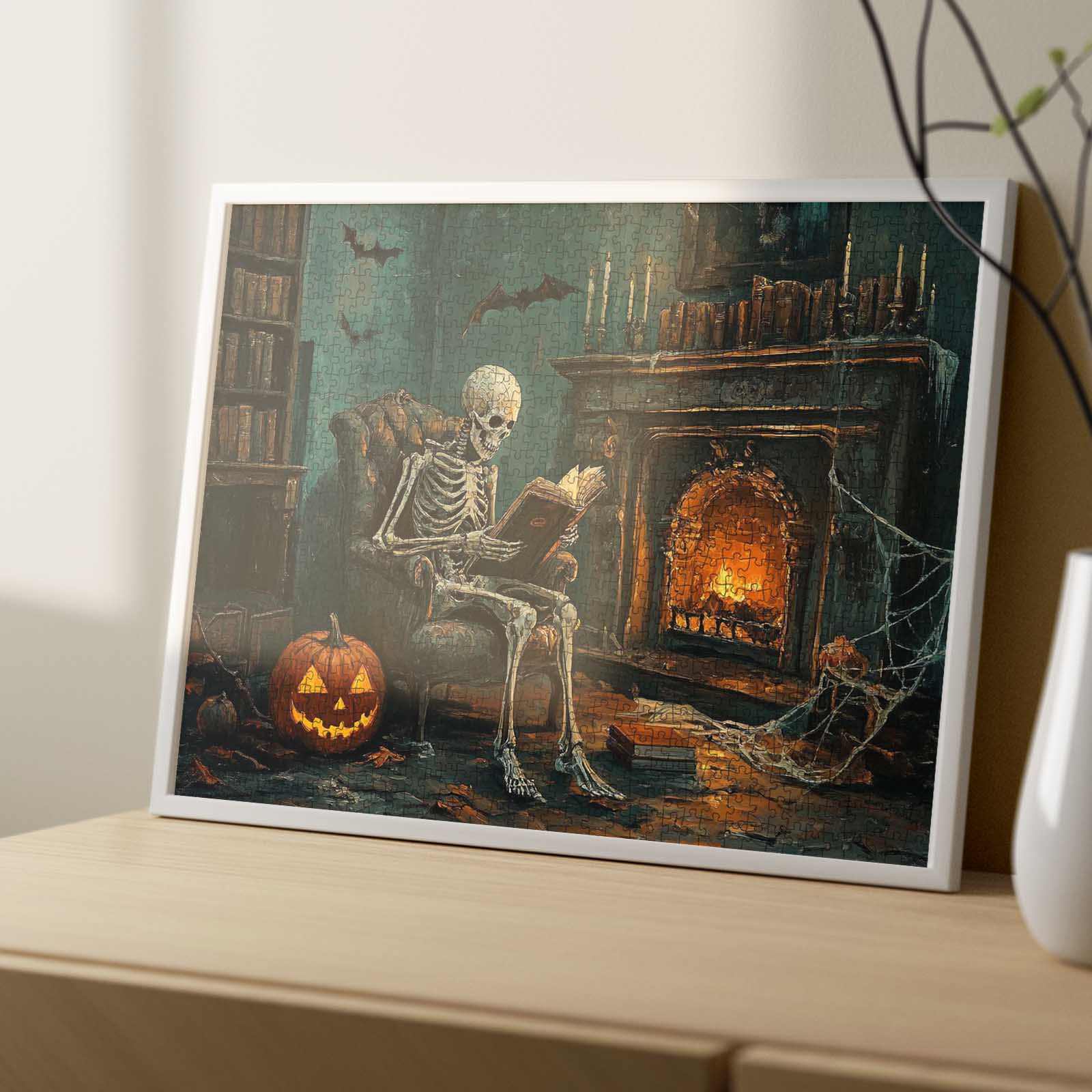 tucocoo-skeleton-reading-fireplace-puzzle-1000-teile image 4