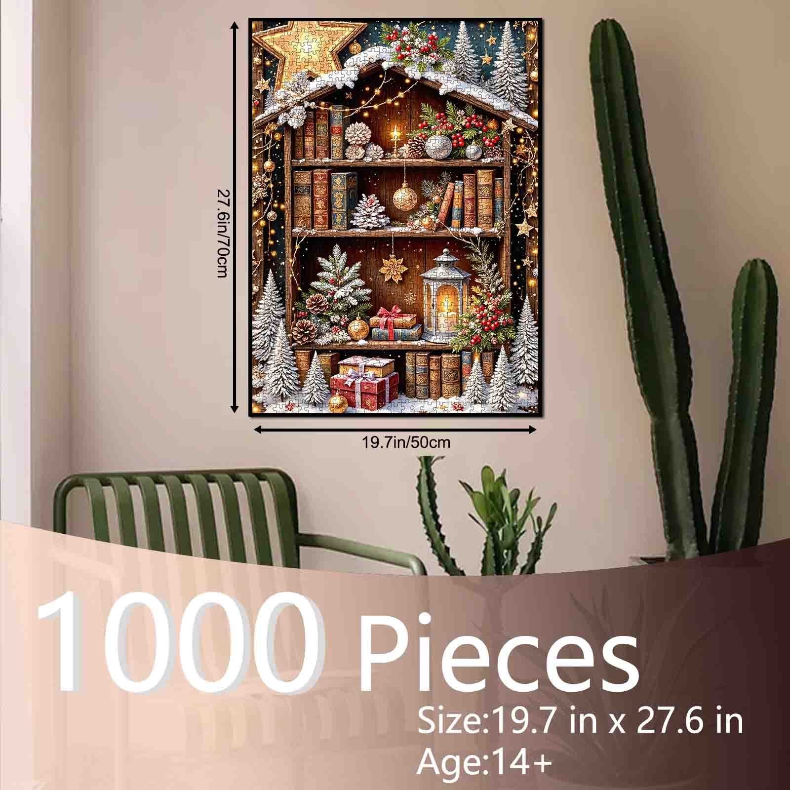 tucocoo-christmas-bookshelf-puzzle-1000-teile-regal image 5