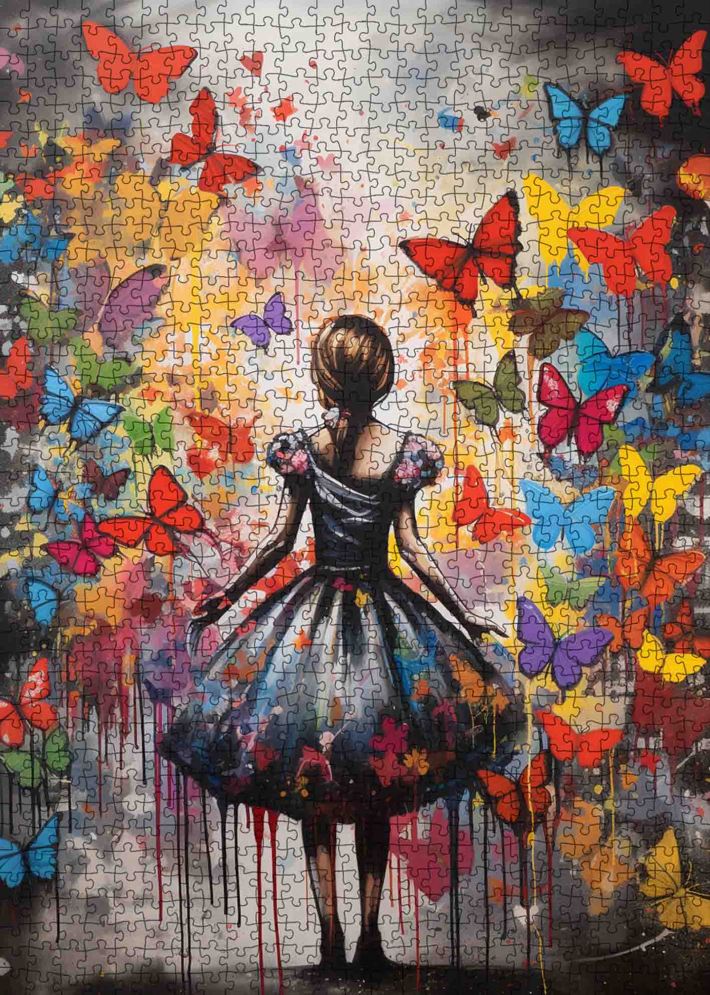 tucocoo-colorful-butterfly-girl-puzzle-1000-teile-graffiti image 2