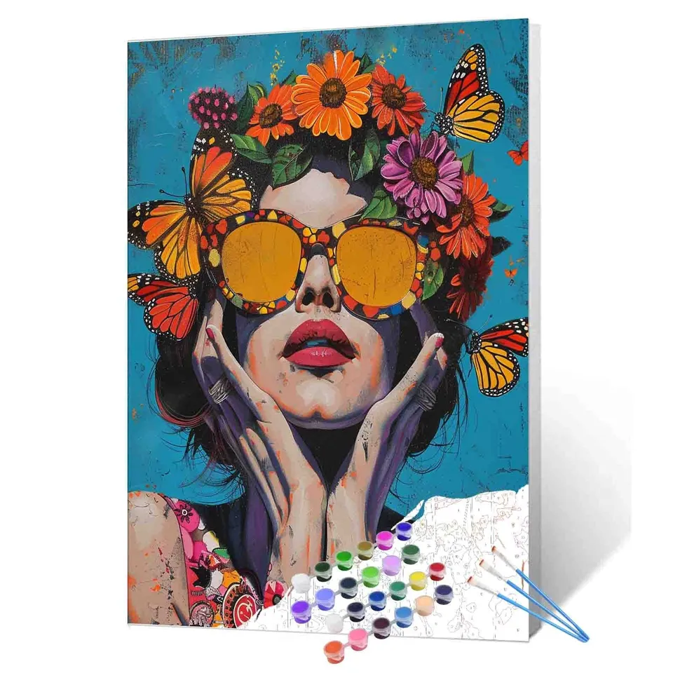 tucocoo-flower-girl-malen-nach-zahlen-frau-blumen-40x50 image 1