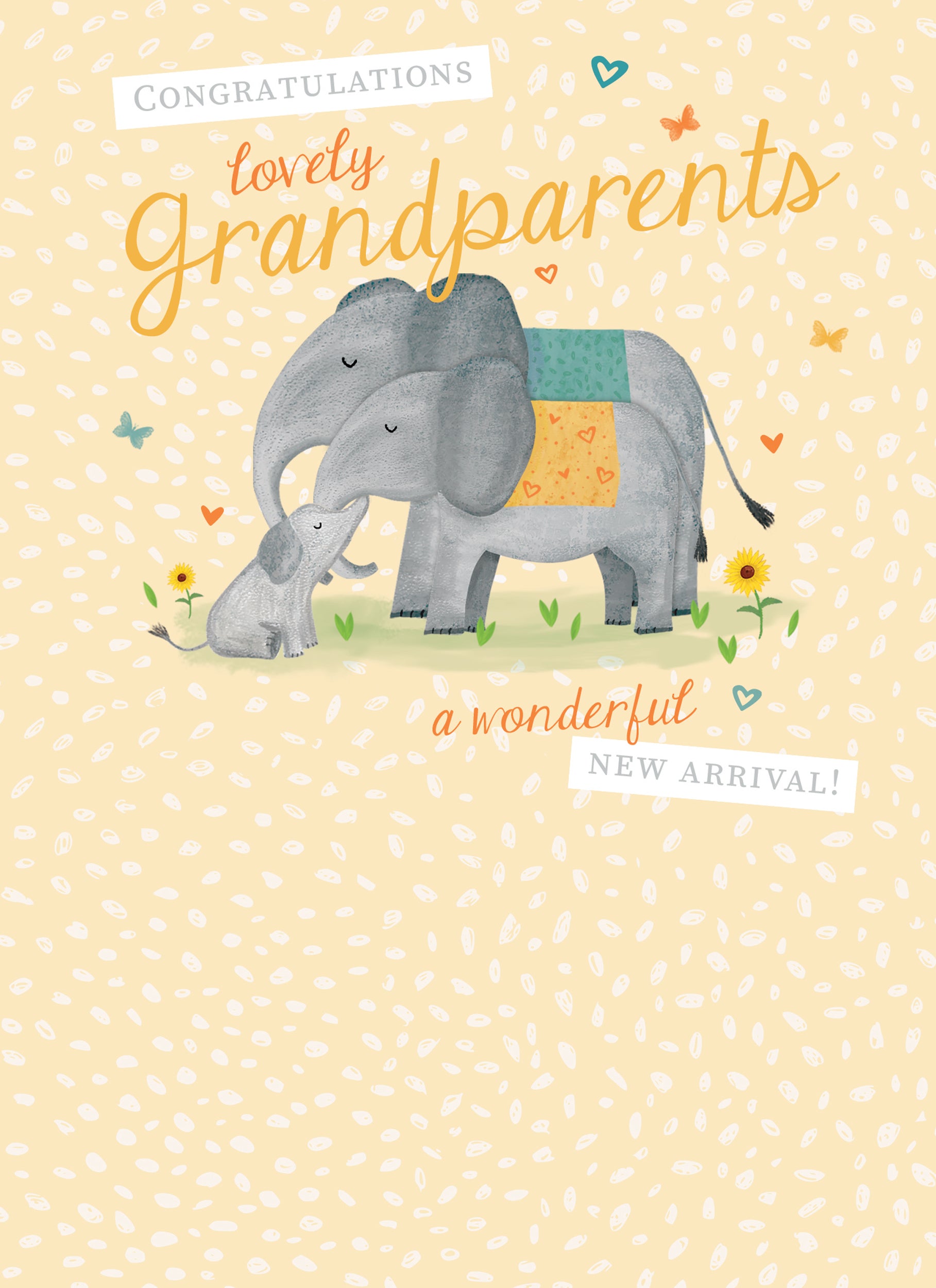 otter-house-grandchild-elephants-babykarte-neugeborenes-floral image 1