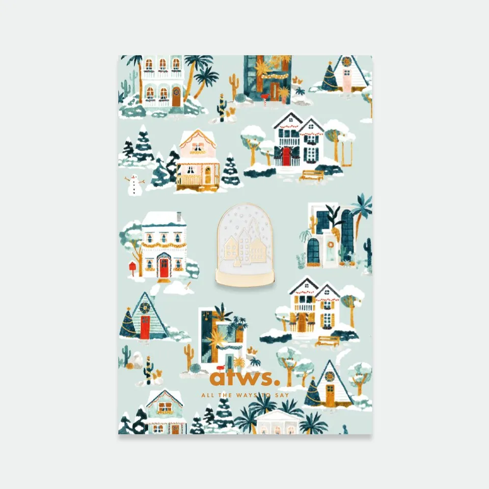 all-the-ways-to-say-chic-snowball-pin-schneekugel-emaille image 1