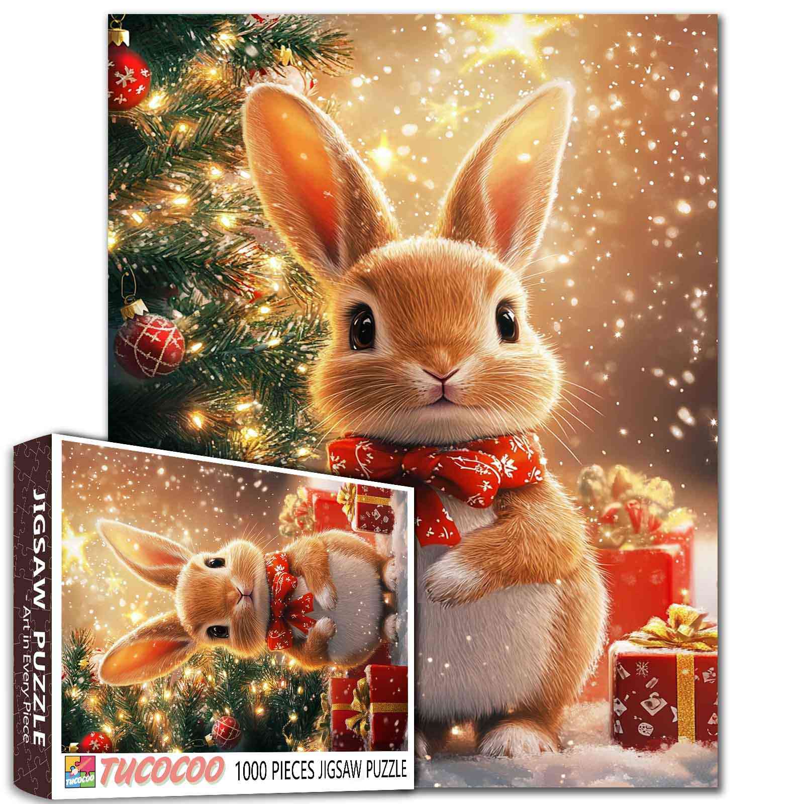 tucocoo-festive-bunny-delight-puzzle-1000-teile-weihnachten image 1
