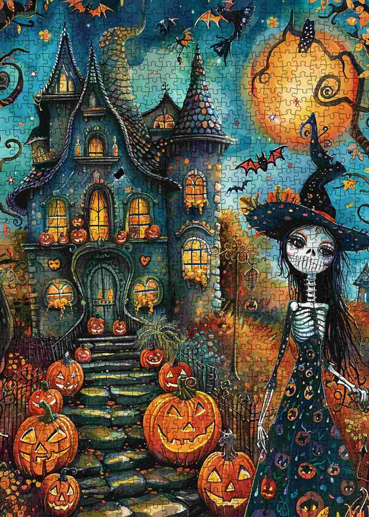 tucocoo-haunted-house-halloween-puzzle-1000-teile-nacht image 2