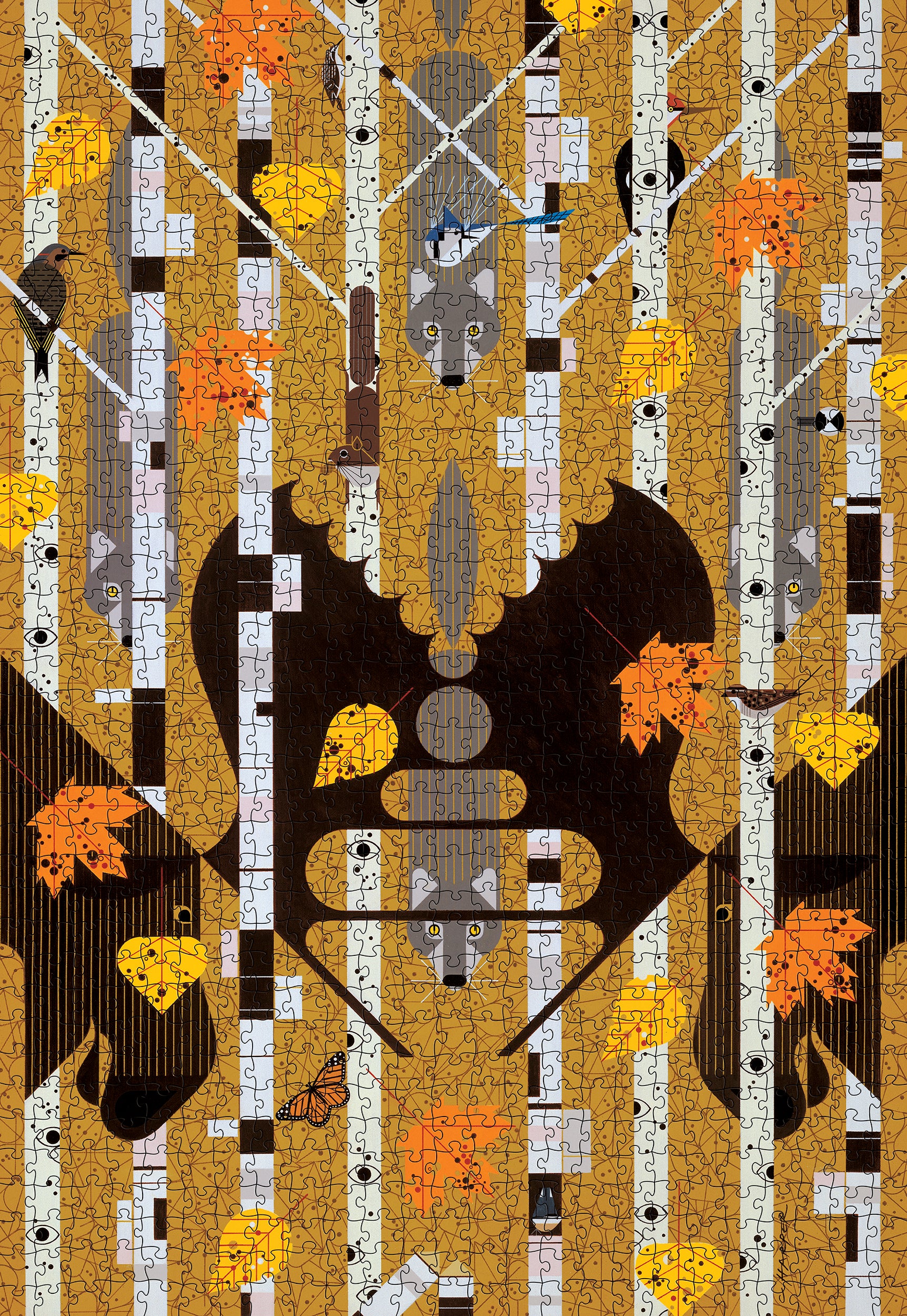 pomegranate-charley-harper-isle-royale-puzzle-1000-teile image 2