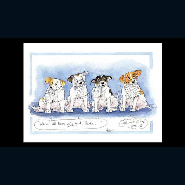 otter-house-alisons-animals-weihnachtskarte-hund-lustig image 1