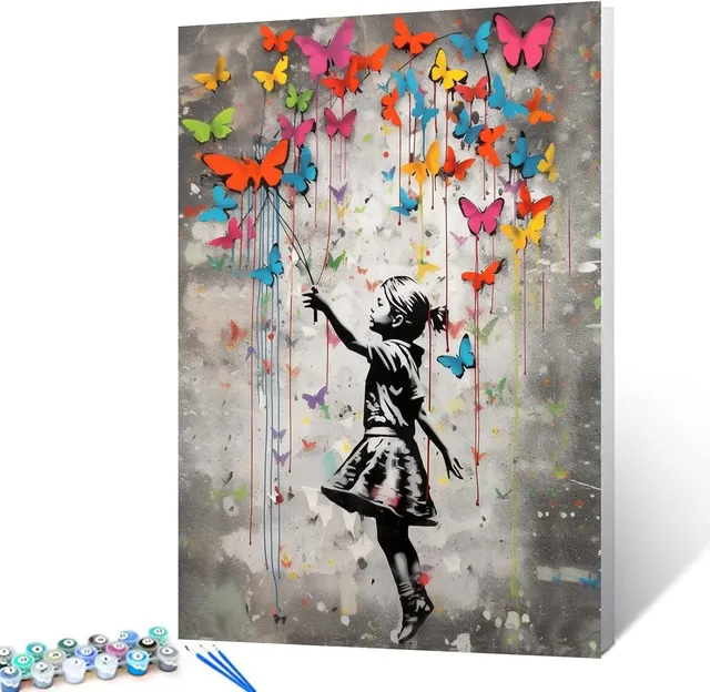 tucocoo-graffiti-butterfly-malen-nach-zahlen-schmetterling-40x50 image 1