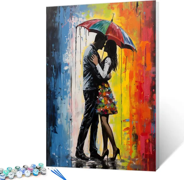 tucocoo-graffiti-couple-umbrella-malen-nach-zahlen-40x50 image 1