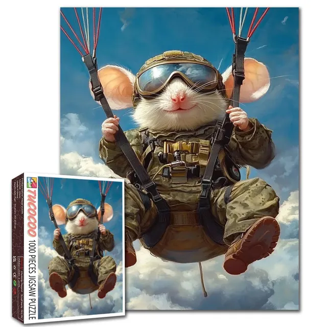 tucocoo-jigsaw-skydiving-mouse-adventure-puzzle-1000-teile-maus image 1