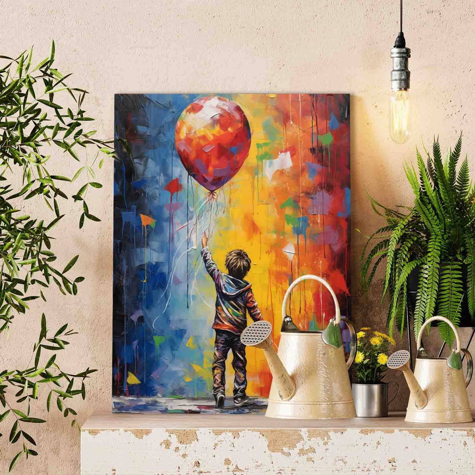 tucocoo-paint-by-numbers-junge-mit-ballon-malen-nach-zahlen-40x50-graffiti image 2