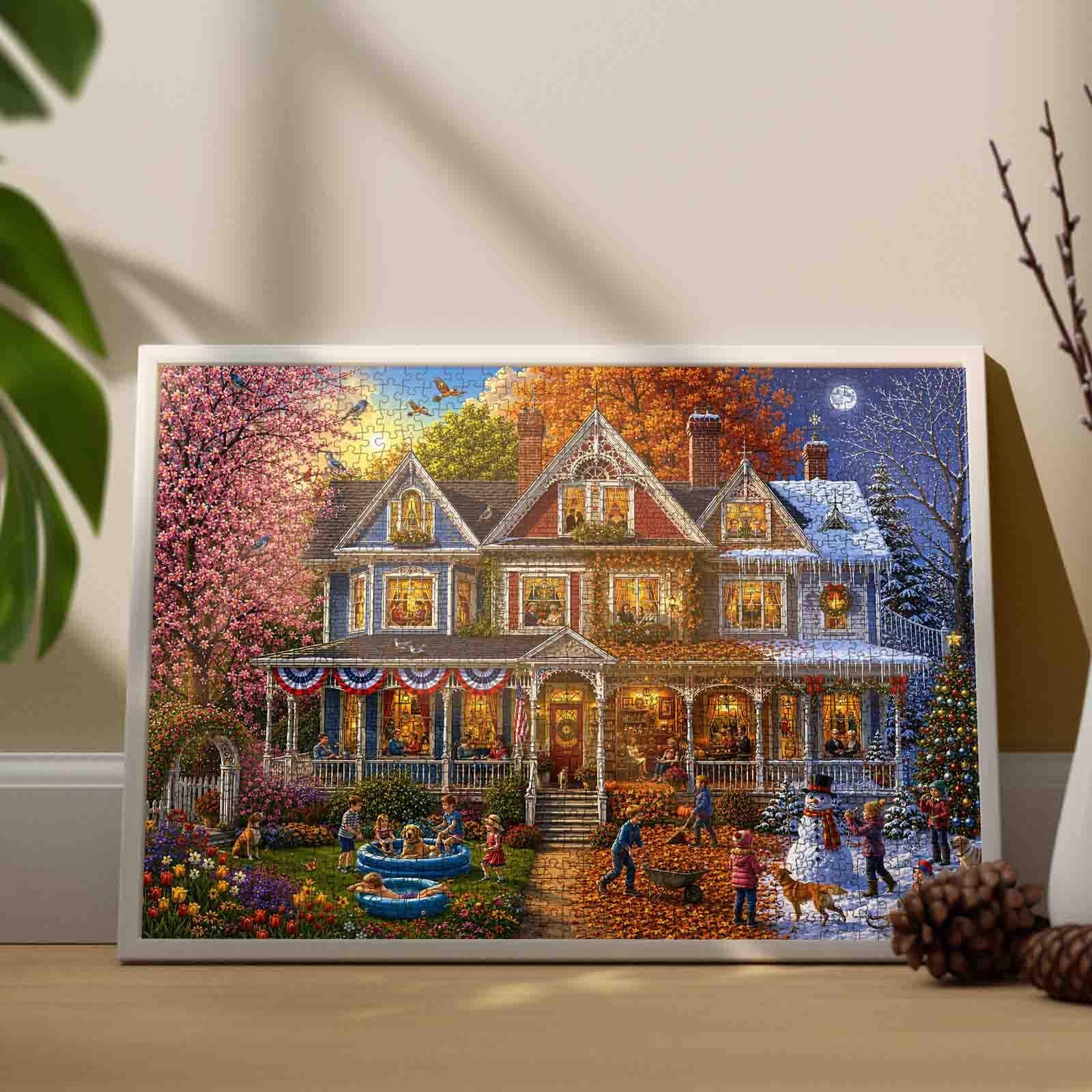 tucocoo-four-seasons-family-home-puzzle-1000-teile-haus image 3