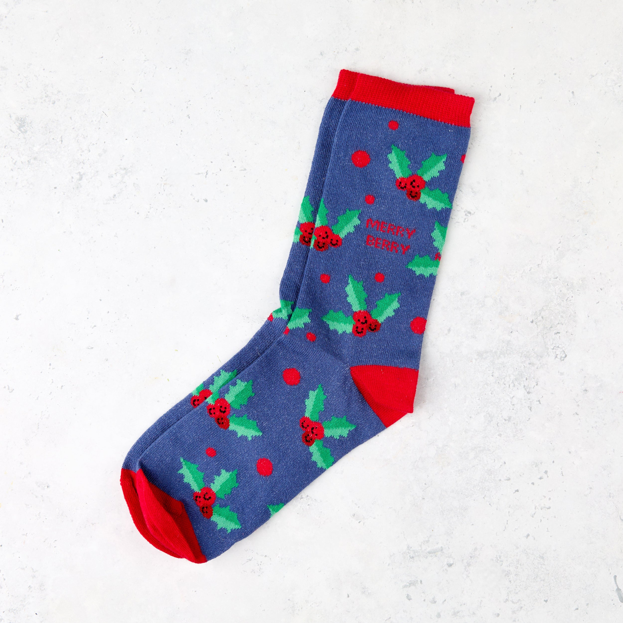otter-house-socken-merry-berry-weihnachten-1-paar-holly image 1