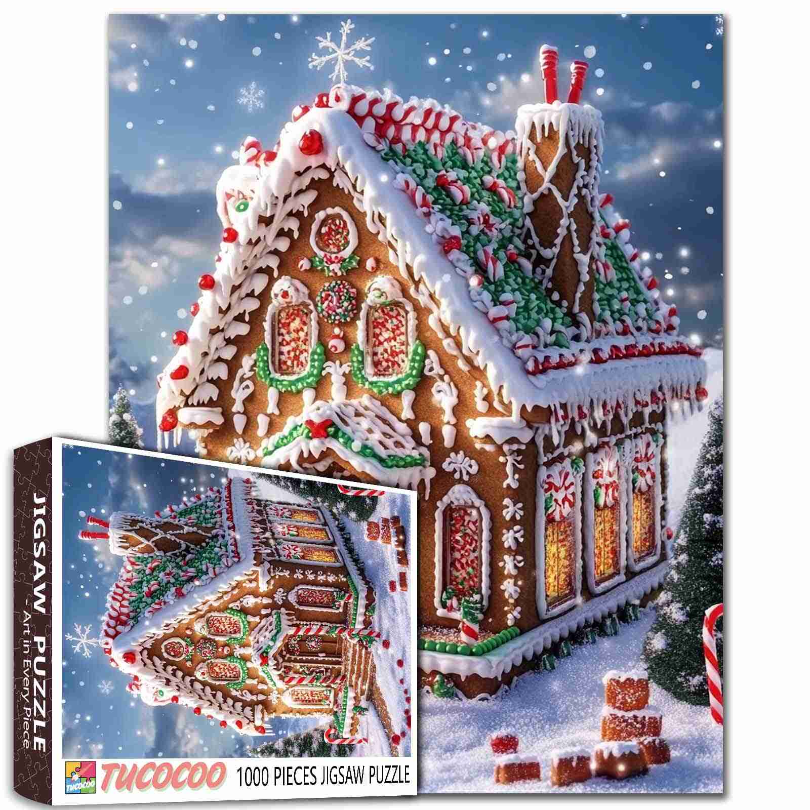 tucocoo-jigsaw-puzzles-candy-gingerbread-house-puzzle-1000-weihnachten image 1