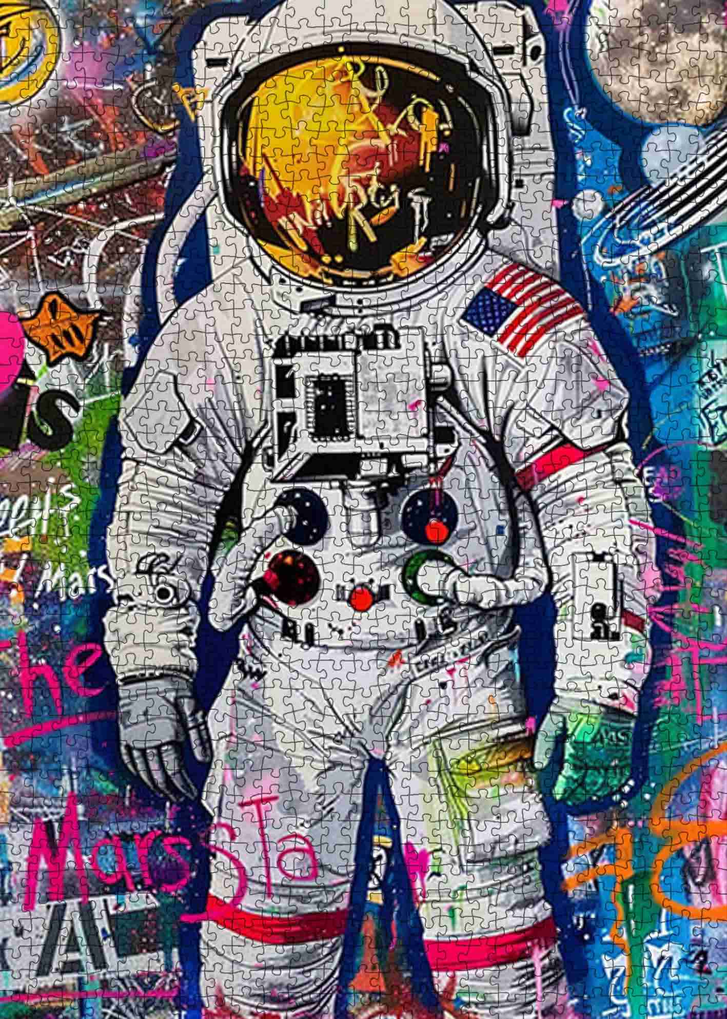tucocoo-astronaut-graffiti-puzzle-1000-teile-weltraum image 2