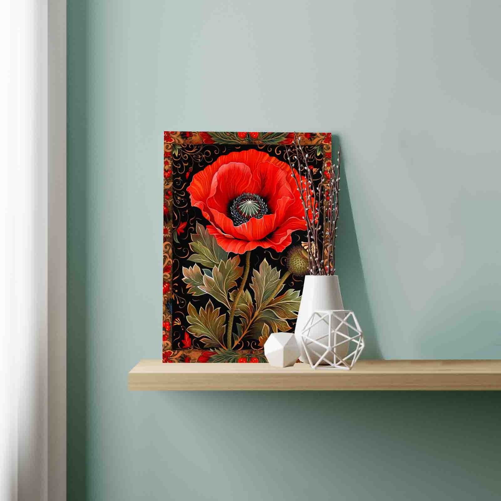 tucocoo-red-poppy-folk-malen-nach-zahlen-40x50-mohn image 3