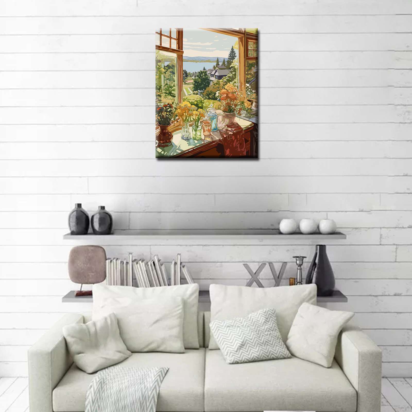 tucocoo-paint-by-numbers-sunny-garden-view-kitchen-window-40x50 image 3