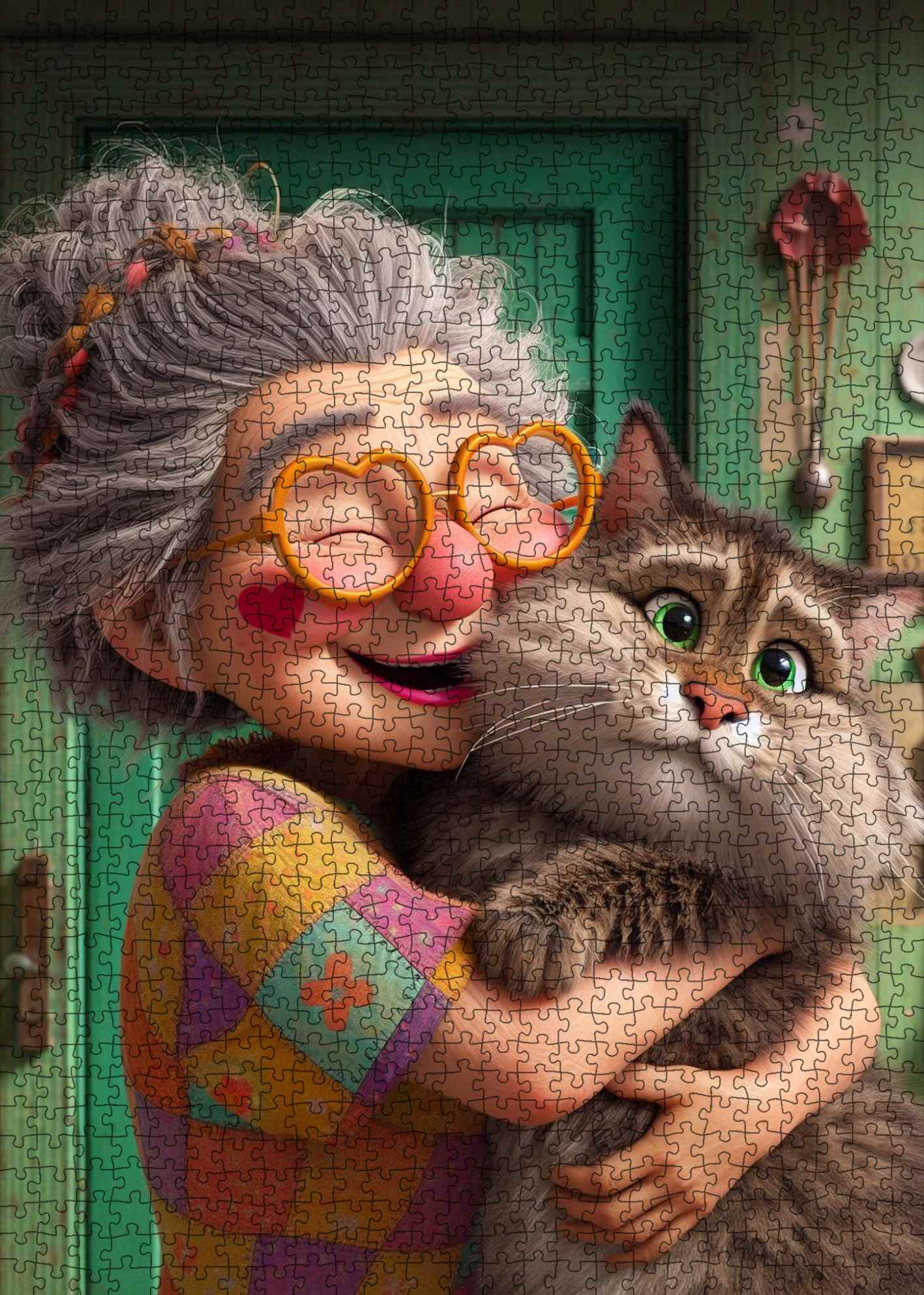 tucocoo-jigsaw-puzzles-grandma-cat-puzzle-1000-teile-katze image 2