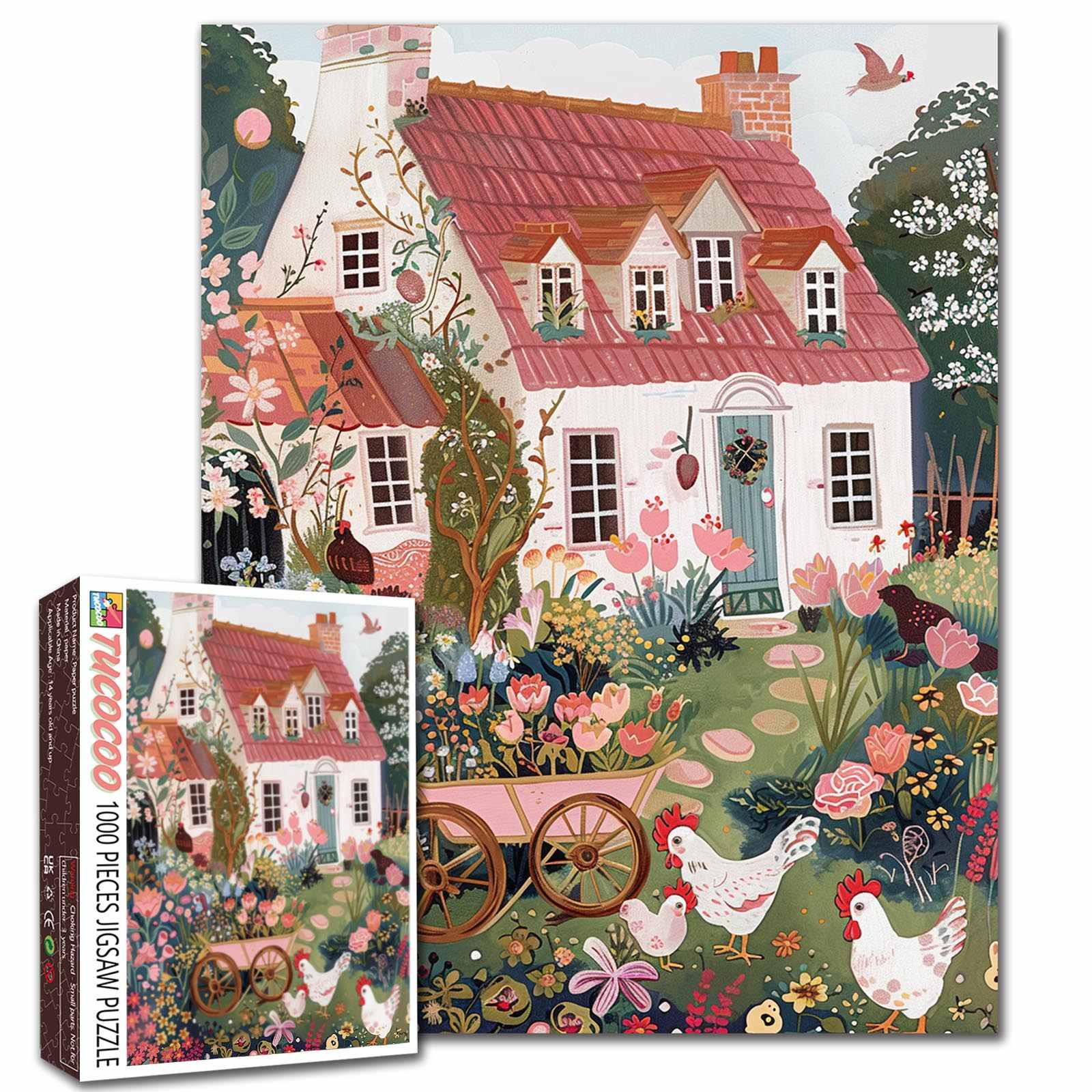 tucocoo-cottage-garden-puzzle-1000-teile-landhaus-garten image 1