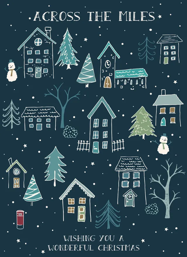otter-house-christmas-weihnachtskarte-across-the-miles-einzelkarte image 1