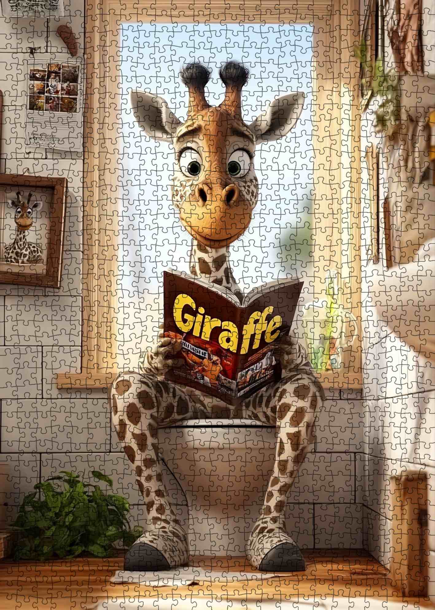 tucocoo-reading-giraffe-puzzle-1000-teile-bad-giraffe-liest image 2