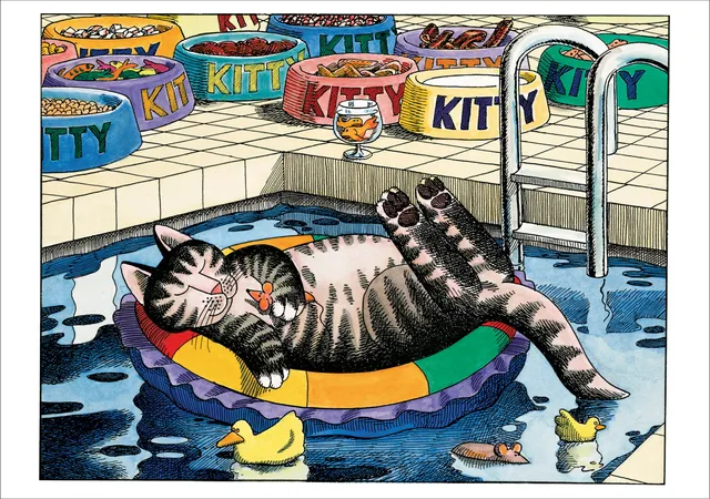 pomegranate-b-kliban-poolcat-geburtstagskarte-katze image 1