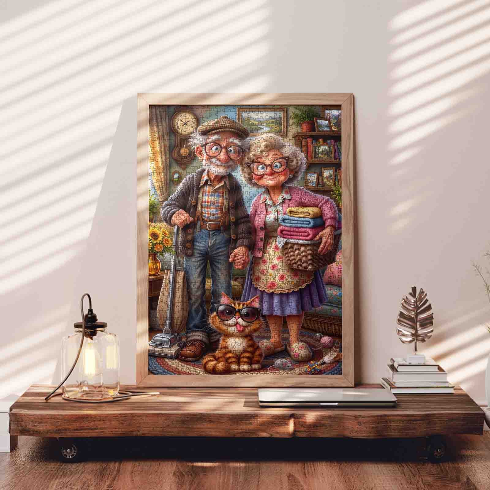 tucocoo-cozy-grandma-grandpa-cat-puzzle-1000-teile-familie image 3