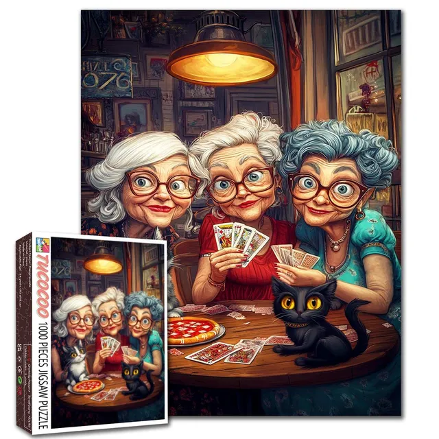 tucocoo-playful-grandmas-and-cats-puzzle-1000-teile image 1