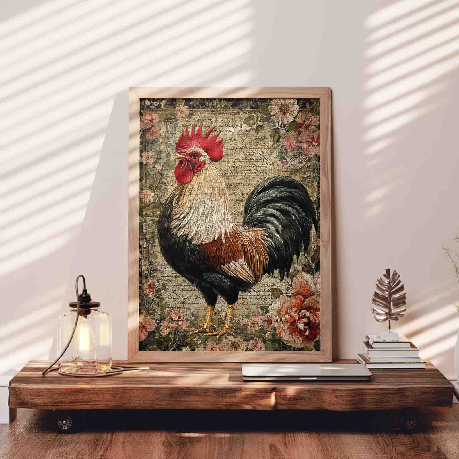 tucocoo-rustic-rooster-vintage-puzzle-1000-teile-hahn image 3
