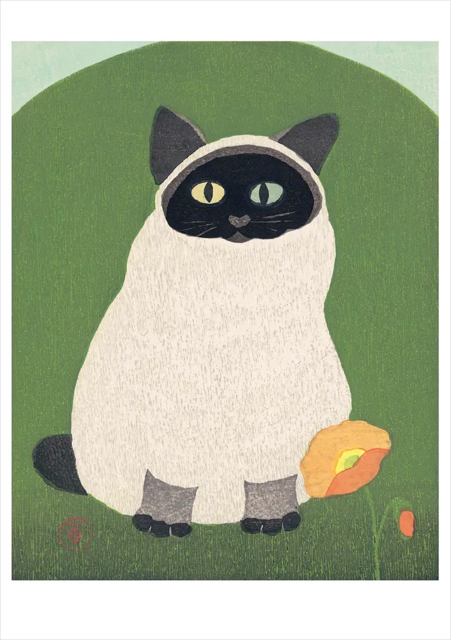 pomegranate-kazuyuki-ohtsu-poppy-geburtstagskarte-katzen image 1