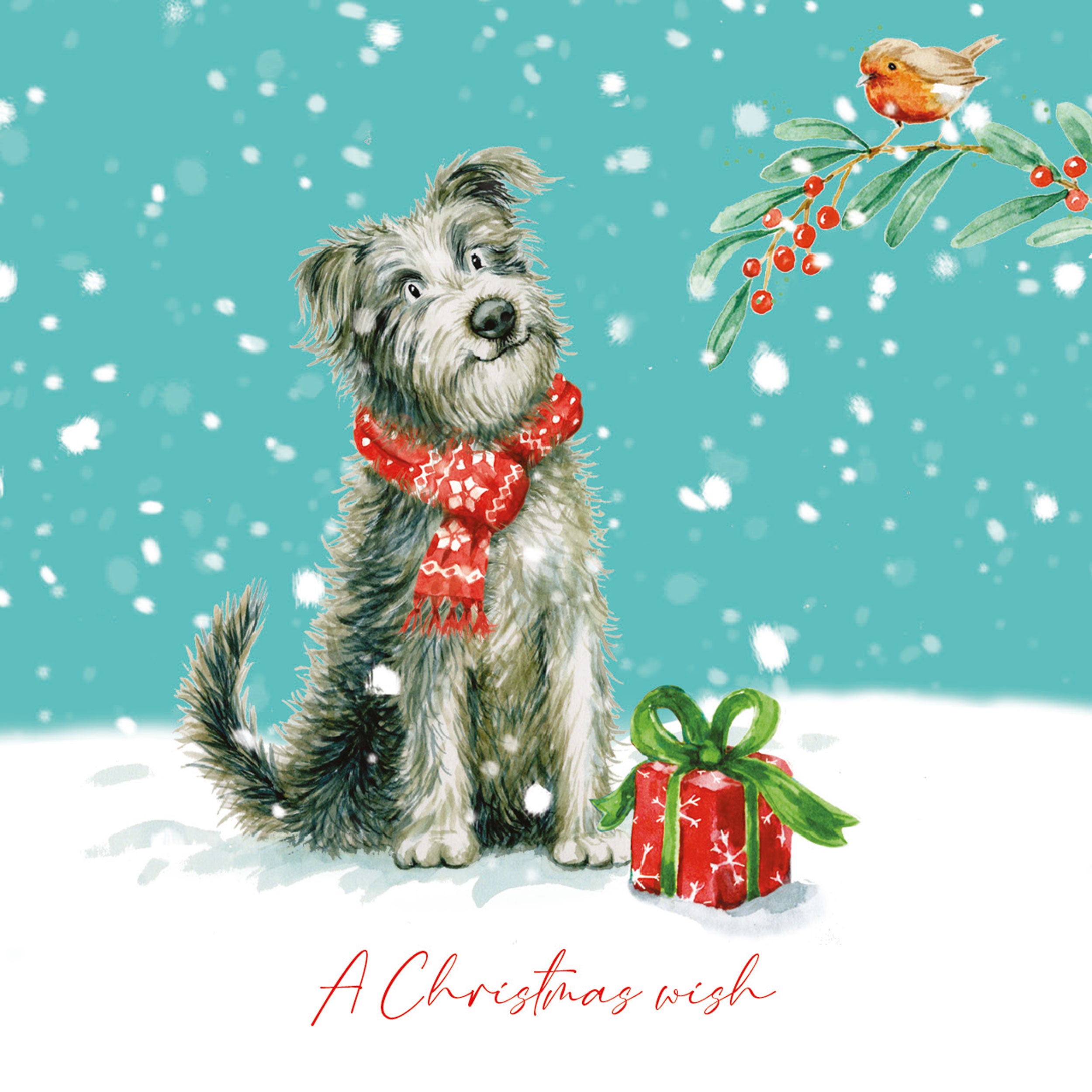 otter-house-christmas-scruffy-pup-weihnachtskarten-pack-hund image 1