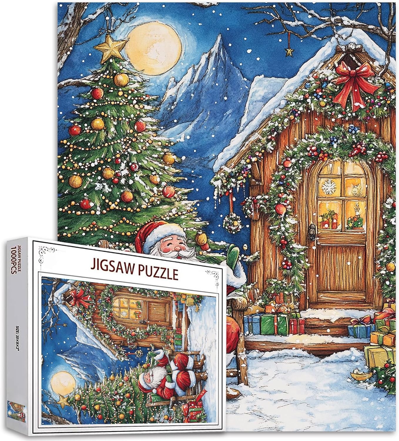 tucocoo-jigsaw-puzzles-snowy-christmas-night-puzzle-1000-teile image 1
