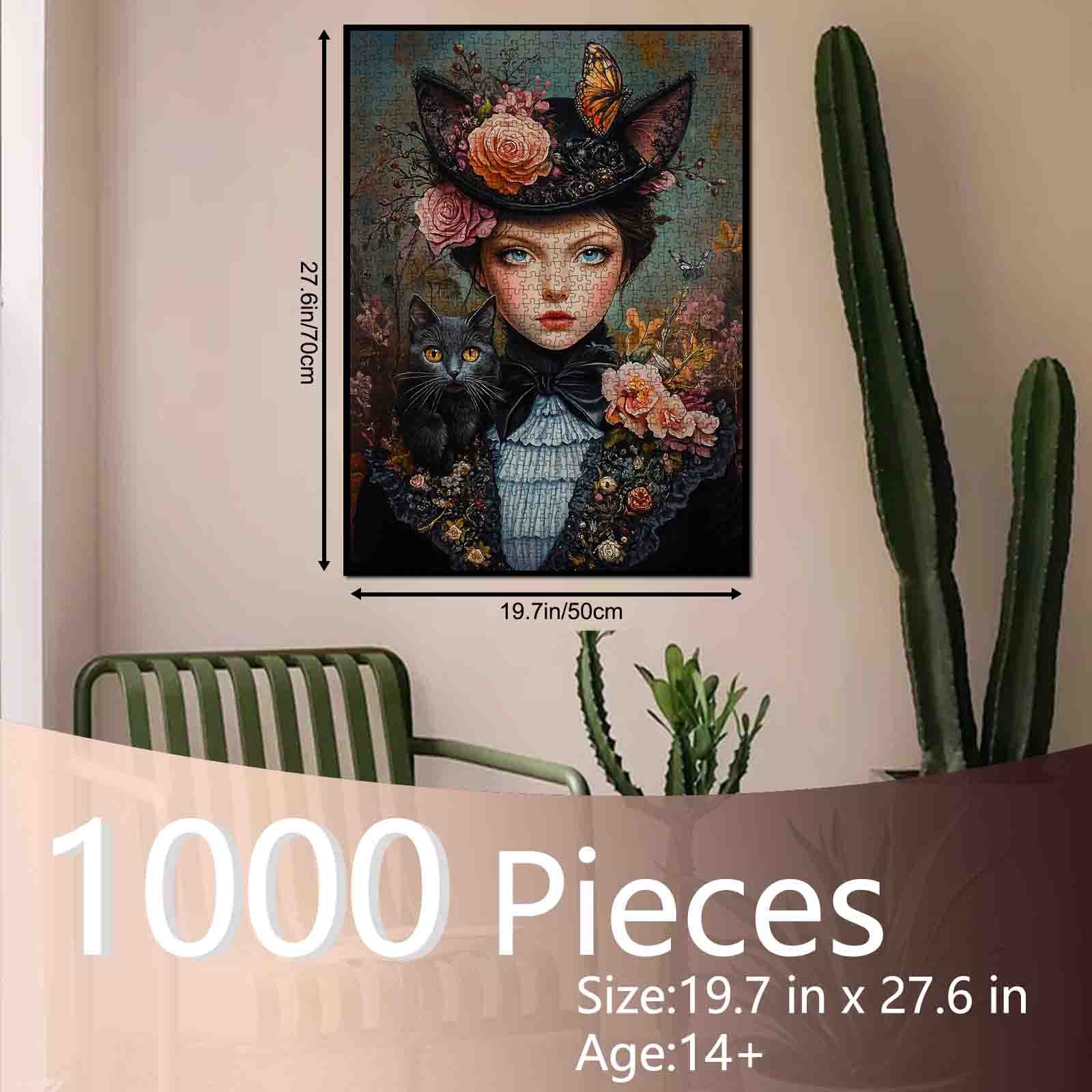 tucocoo-victorian-lady-cat-puzzle-1000-teile-blumen image 5