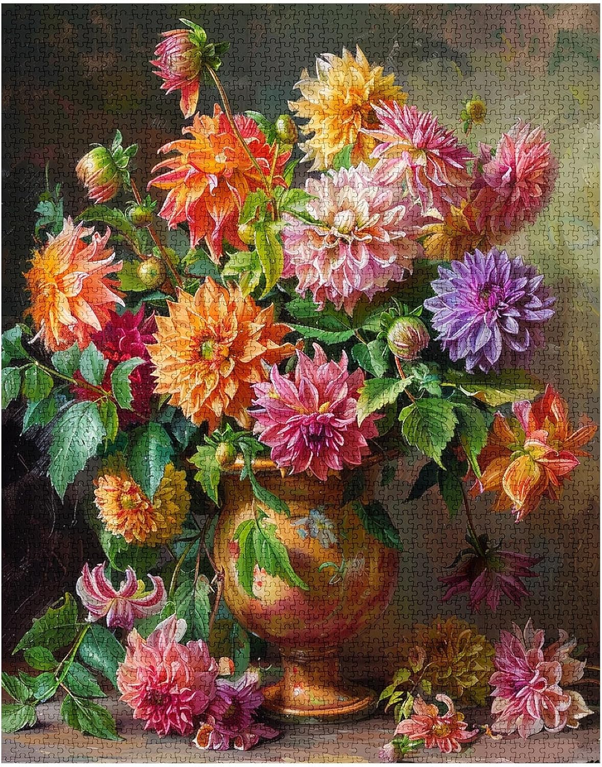 tucocoo-vase-of-dahlia-flower-puzzle-1000-teile-blumen image 2