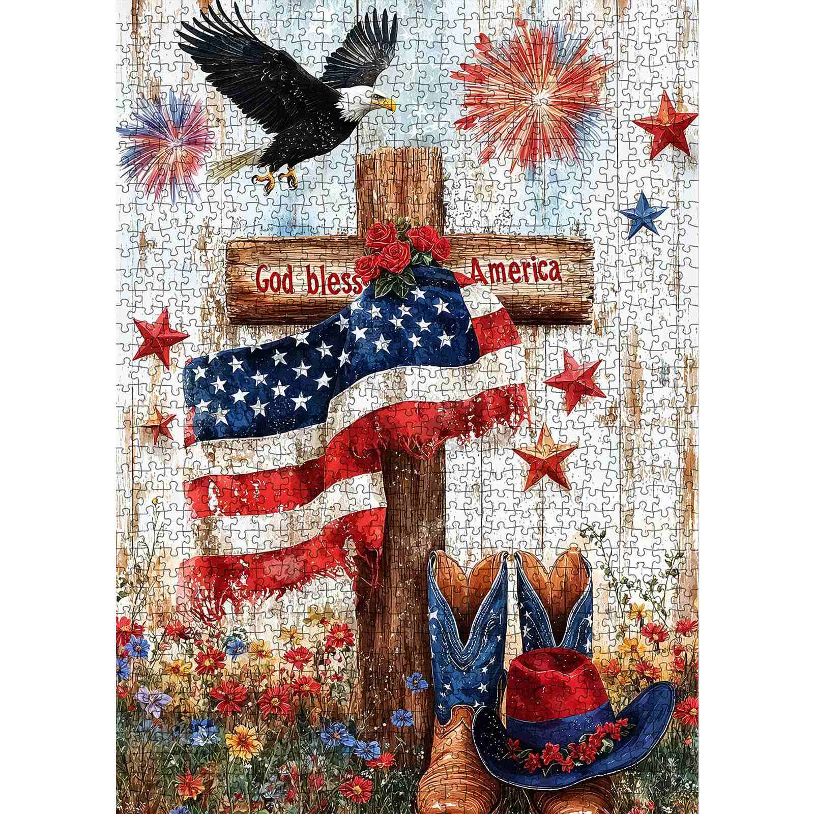 tucocoo-god-bless-america-puzzle-1000-teile-kreuz image 2