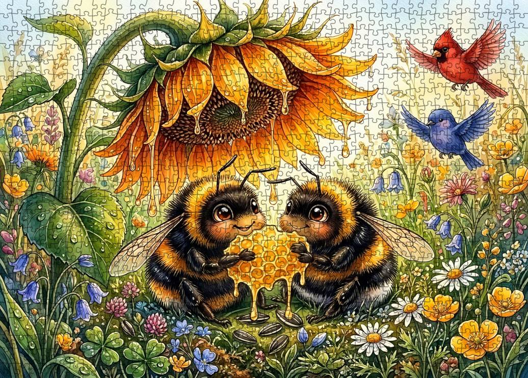 tucocoo-sweet-honeybee-garden-puzzle-1000-teile-bienen image 2