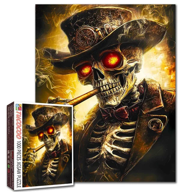 tucocoo-steampunk-skull-gentleman-puzzle-1000-teile image 1