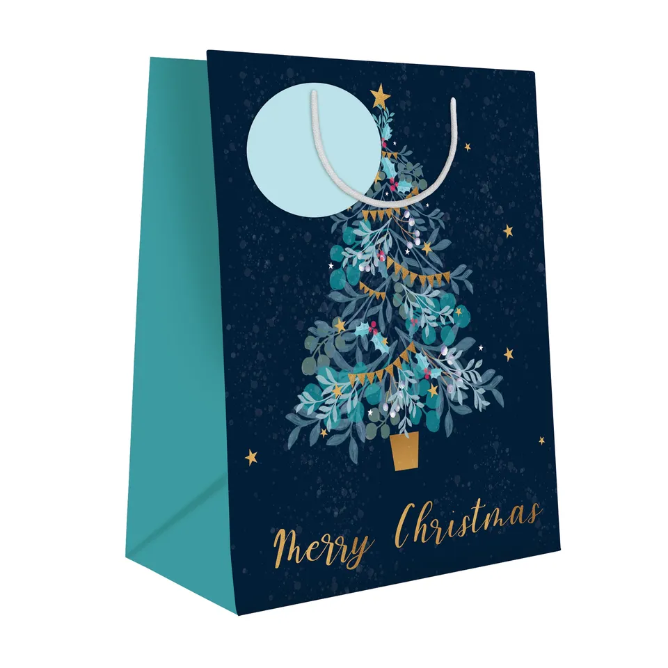 otter-house-winter-tree-geschenktasche-mittel-weihnachten image 1