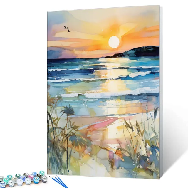 tucocoo-paint-by-numbers-serene-sunset-beachscape-40x50 image 1