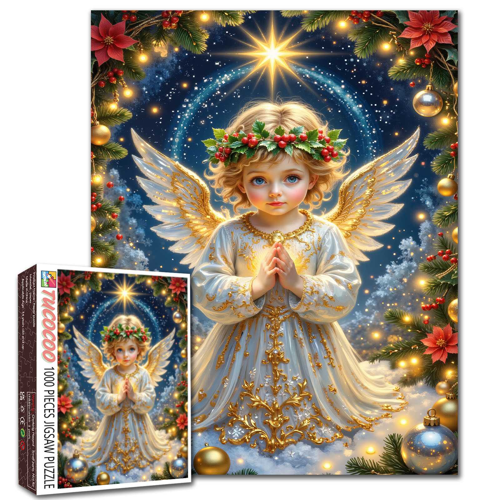 tucocoo-christmas-angel-blessing-puzzle-1000-teile-engel image 1